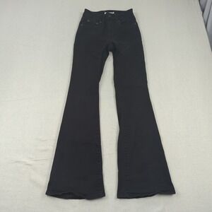 Levis Jeans Womens 25 Black 726 Flare Stretch Boho Hippie Festival